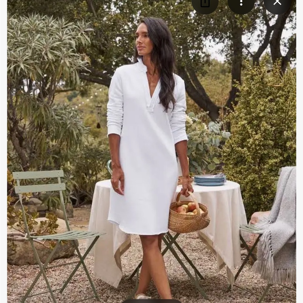 Frank & Eileen Classic White Collared Polo Dress